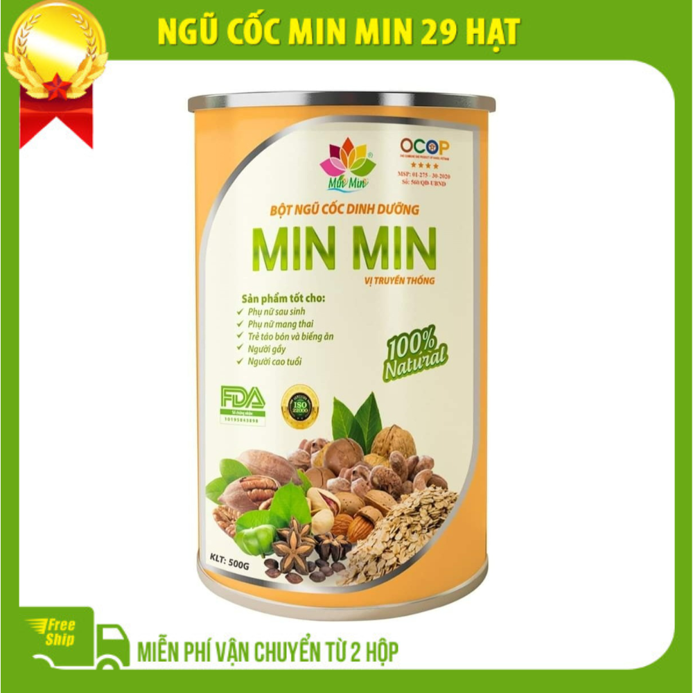 Ngũ Cốc Min Min 29 hạt vị truyền thống dạng lon.